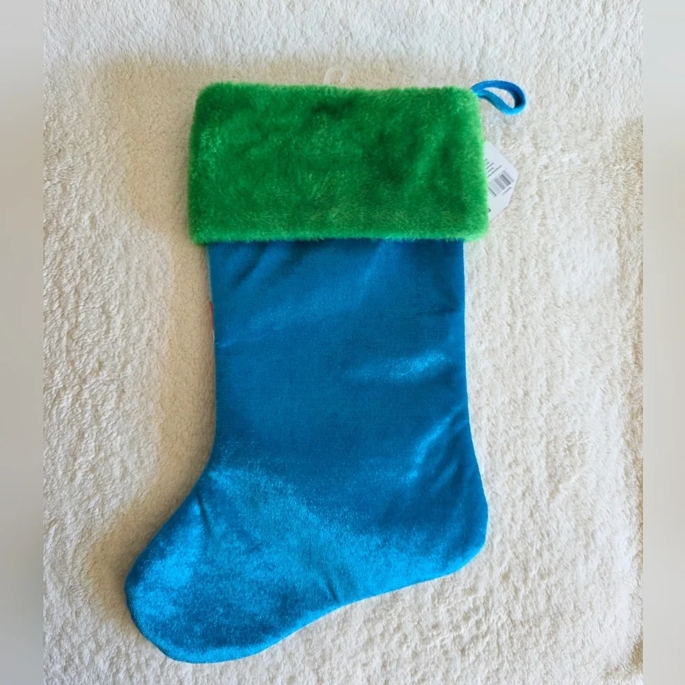New Cocomelon blue Christmas Stocking Hanging JJ, Yo Yo, Tom Tom, teddy bear 17
